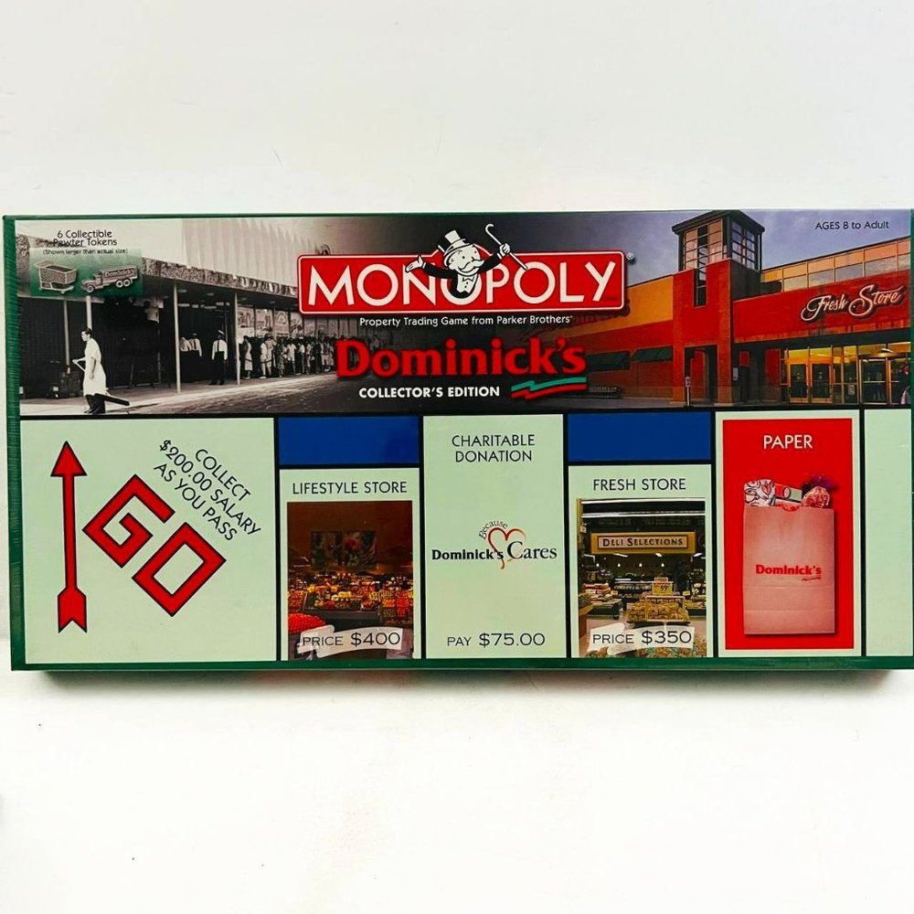 Vintage Monopoly Dominick's Collector's‎ Edition Board Game Hasbro Sealed
